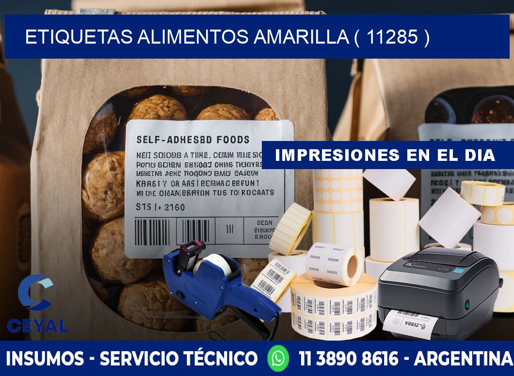 etiquetas alimentos amarilla ( 11285 )