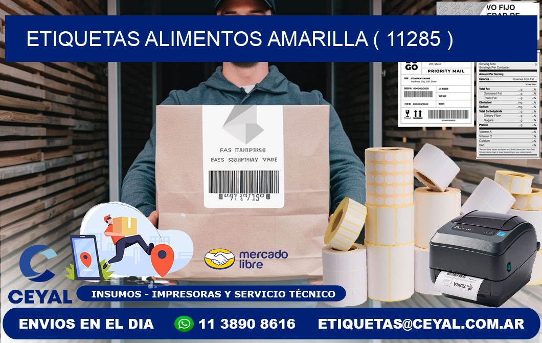 etiquetas alimentos amarilla ( 11285 )