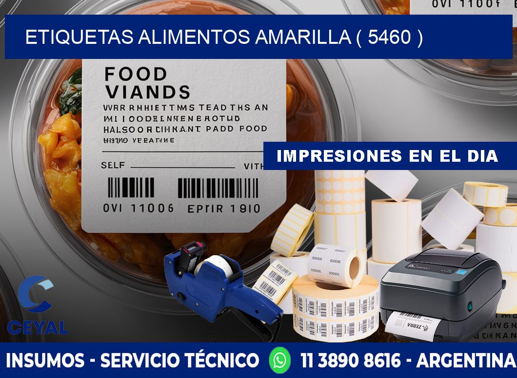 etiquetas alimentos amarilla ( 5460 )