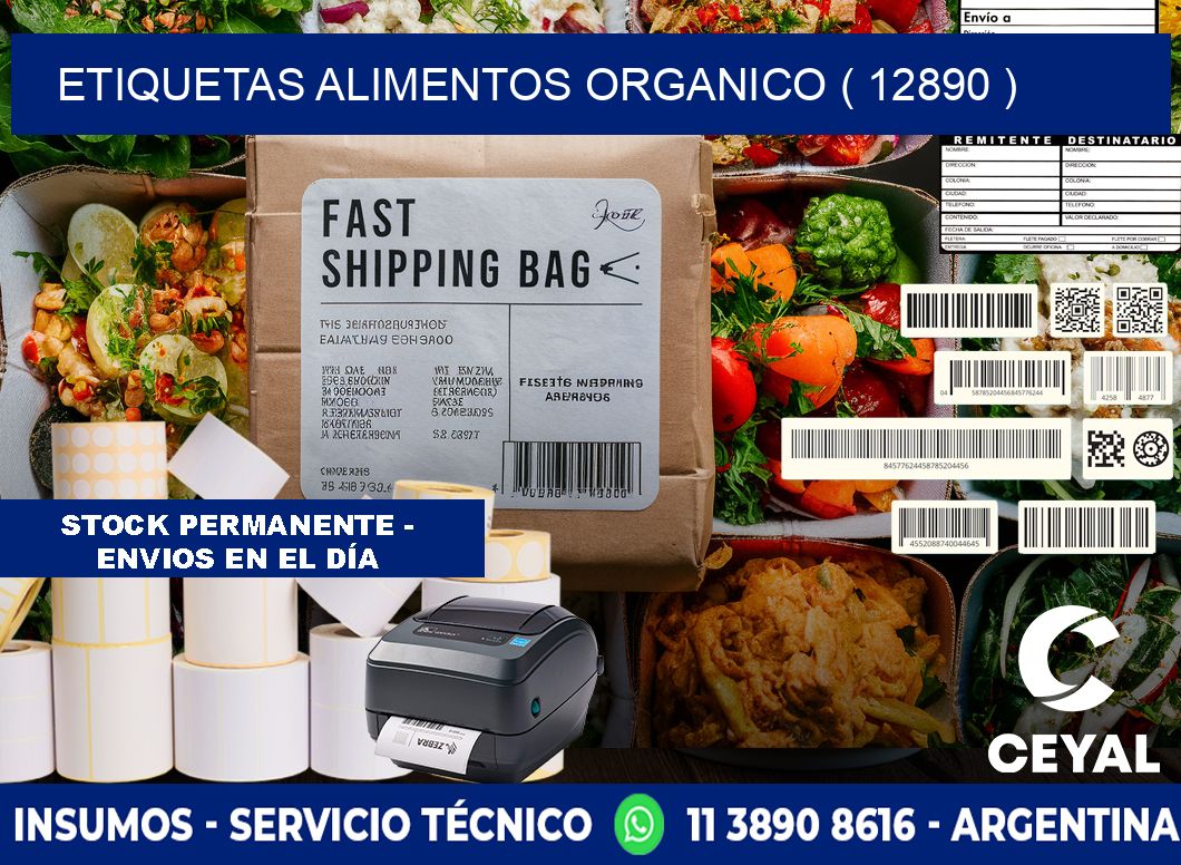 etiquetas alimentos organico ( 12890 )