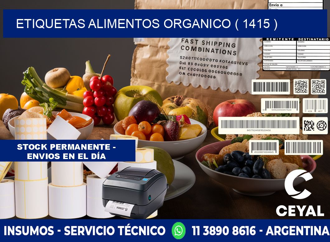 etiquetas alimentos organico ( 1415 )