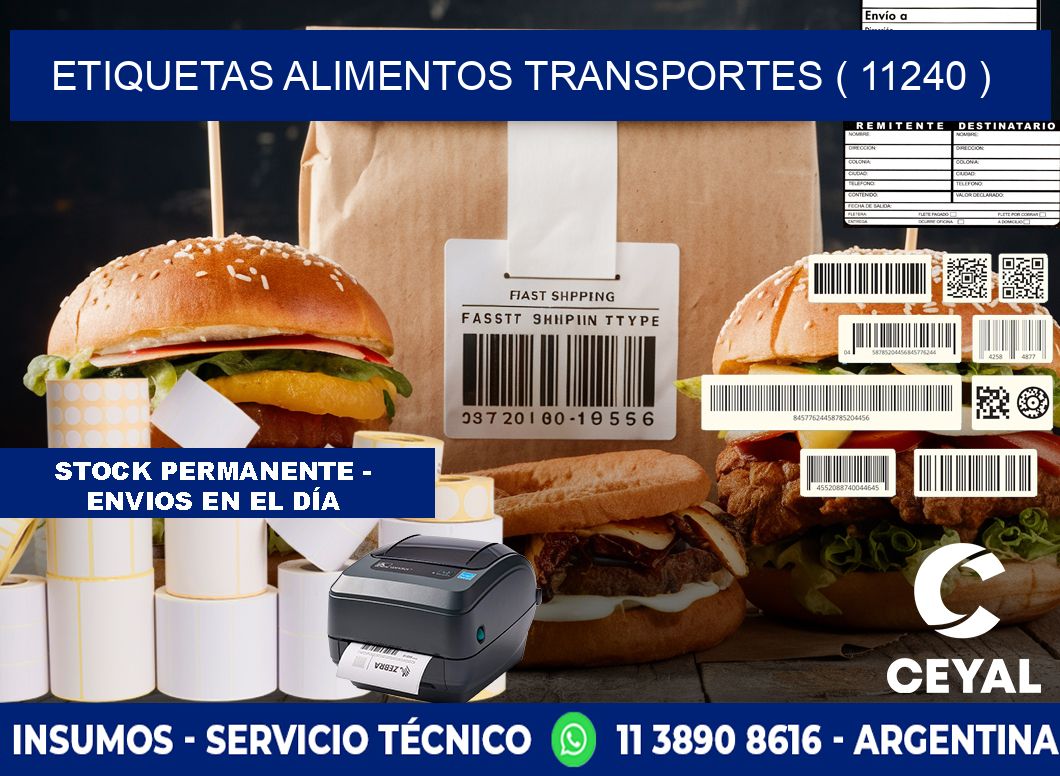 etiquetas alimentos transportes ( 11240 )