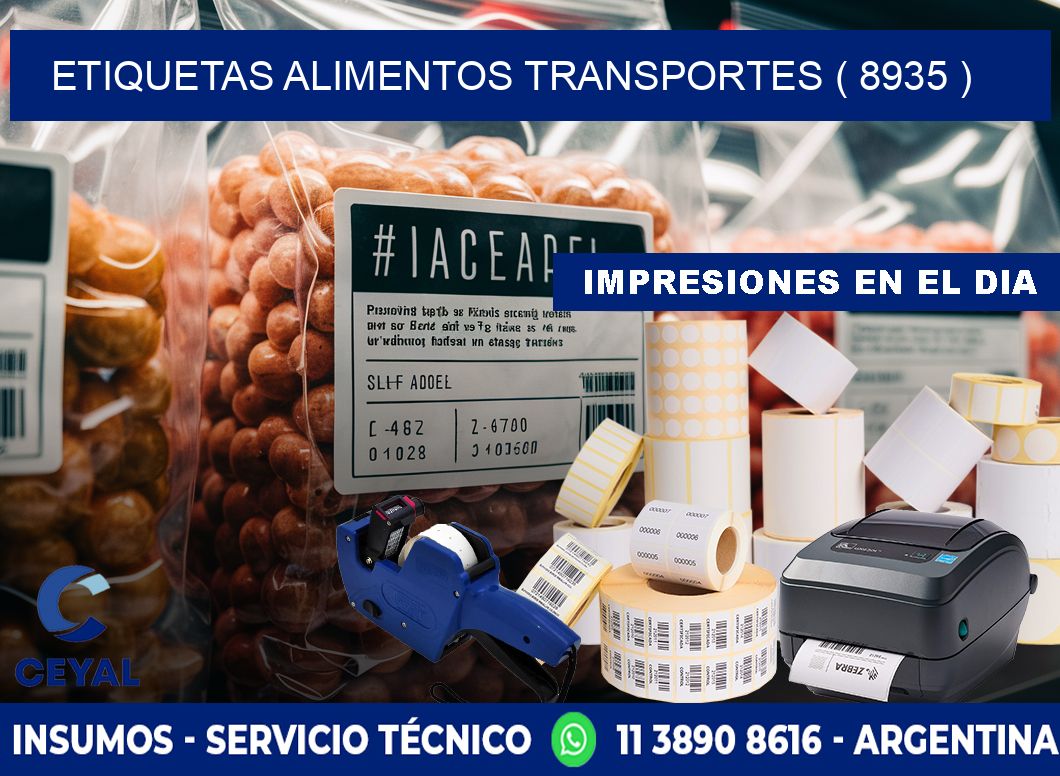 etiquetas alimentos transportes ( 8935 )