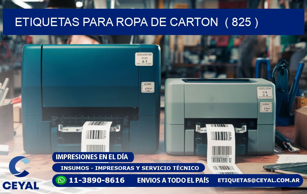 etiquetas para ropa de carton ( 825 )