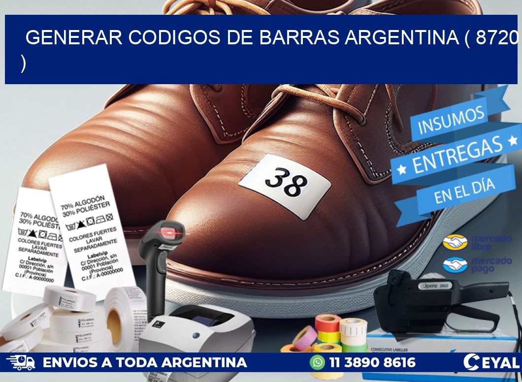 generar codigos de barras argentina ( 8720 )