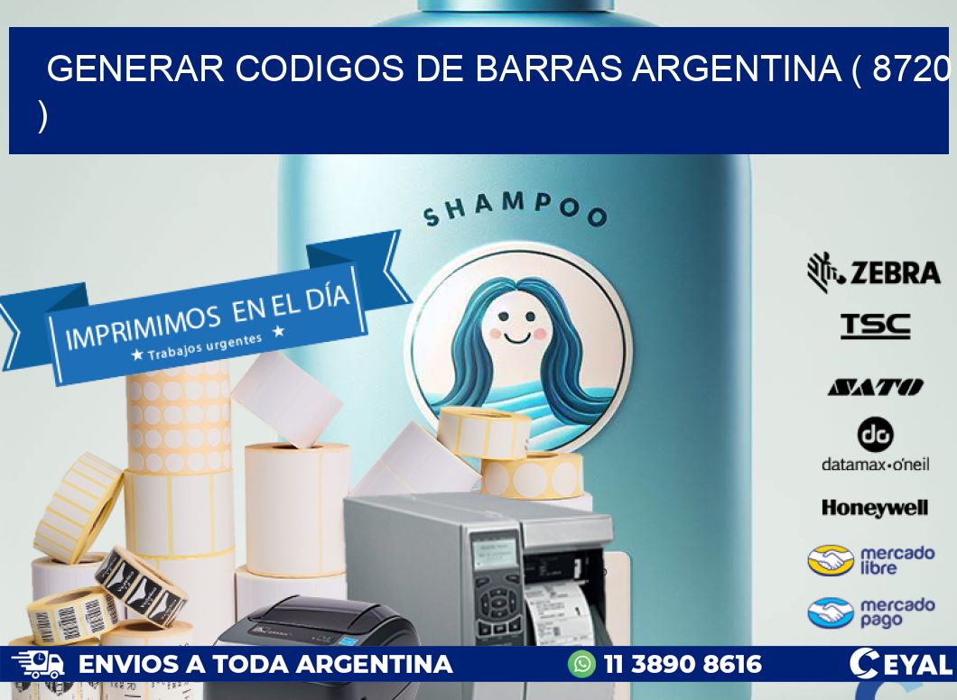 generar codigos de barras argentina ( 8720 )