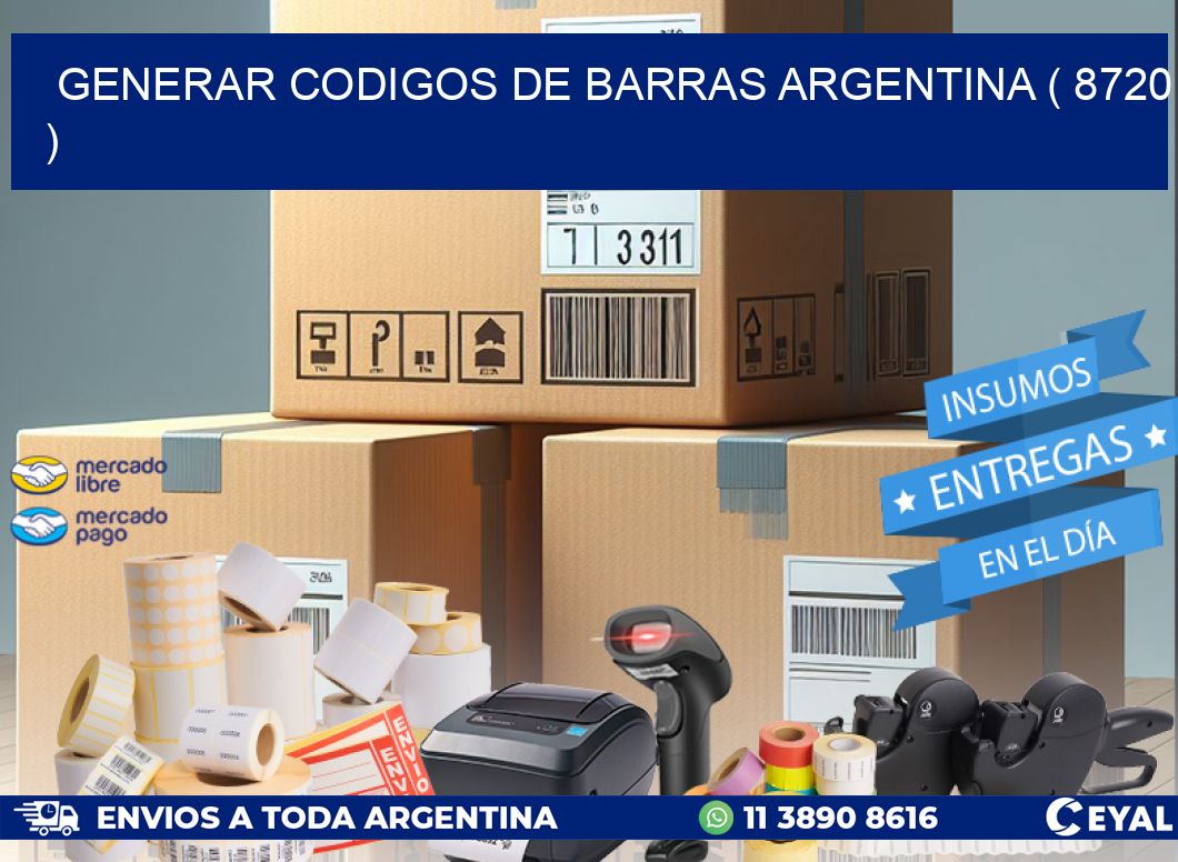 generar codigos de barras argentina ( 8720 )