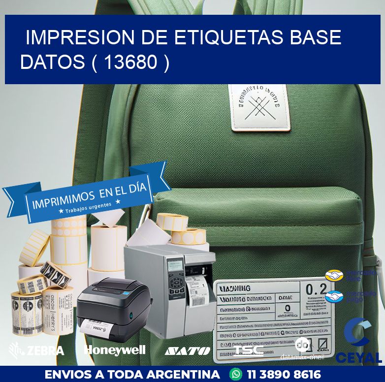 impresion de etiquetas base datos ( 13680 )