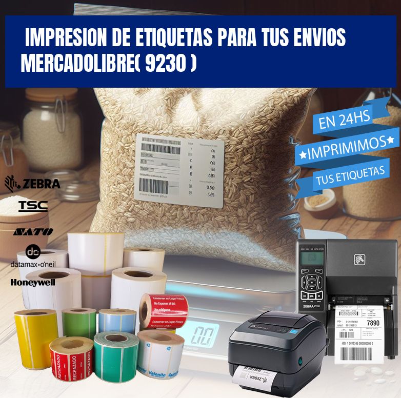 impresion de etiquetas para tus envios mercadolibre( 9230 )