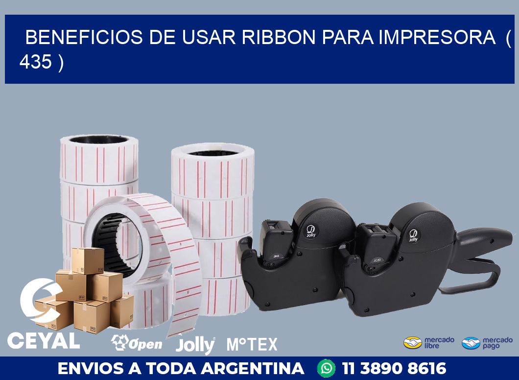 BENEFICIOS DE USAR RIBBON PARA IMPRESORA  ( 435 )