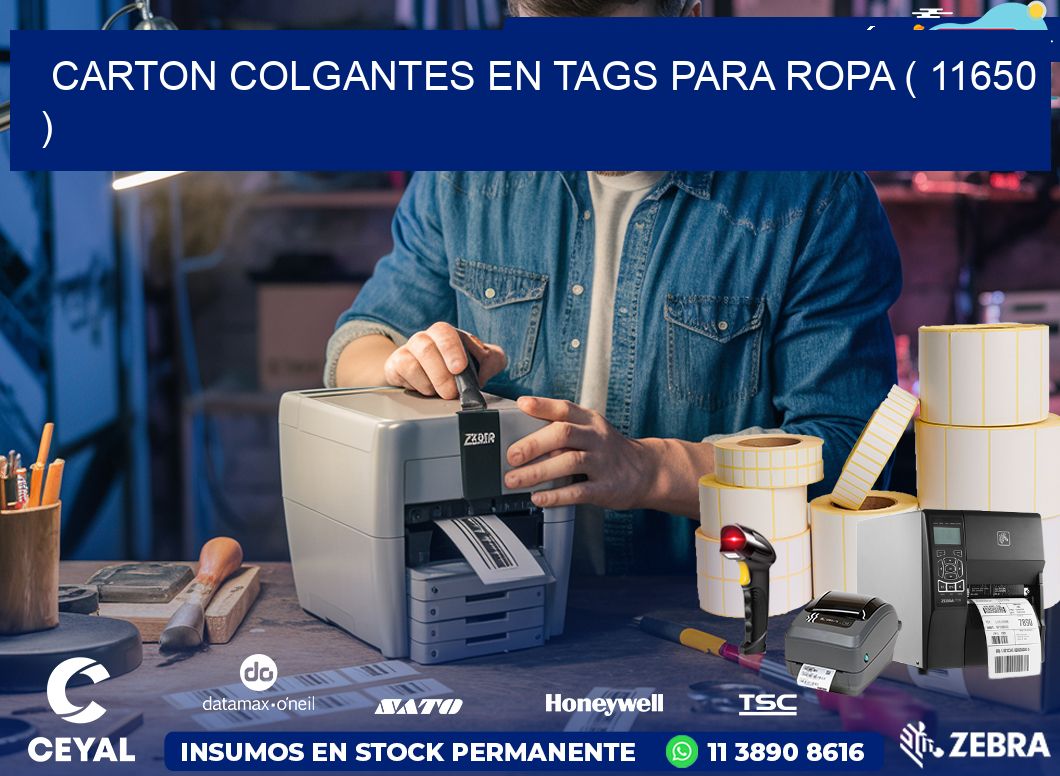 CARTON COLGANTES EN TAGS PARA ROPA ( 11650 )