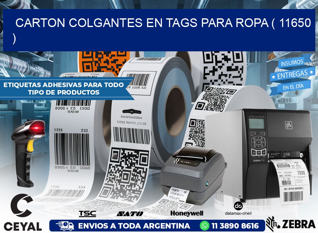 CARTON COLGANTES EN TAGS PARA ROPA ( 11650 )