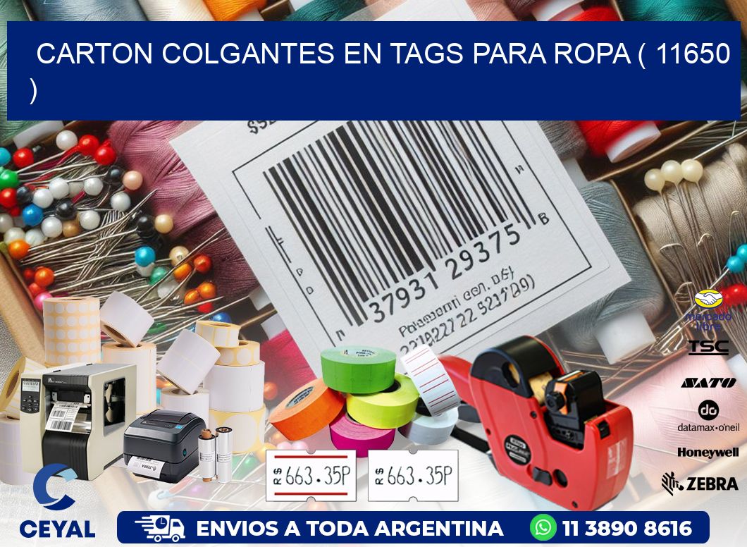 CARTON COLGANTES EN TAGS PARA ROPA ( 11650 )