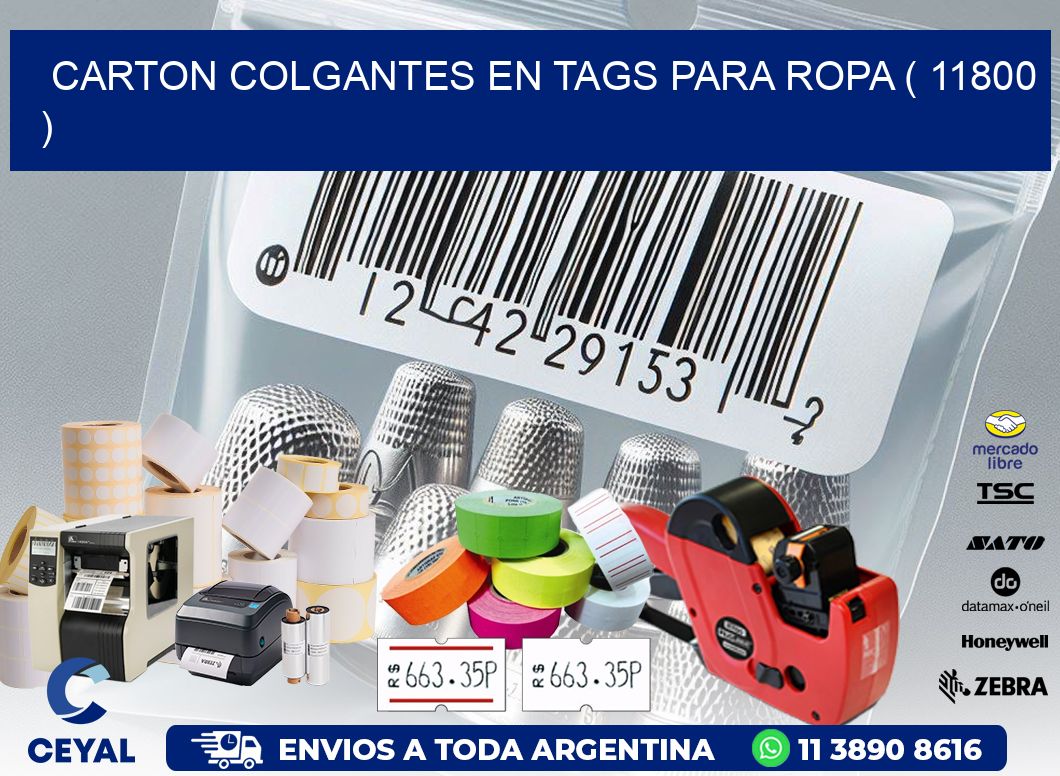 CARTON COLGANTES EN TAGS PARA ROPA ( 11800 )