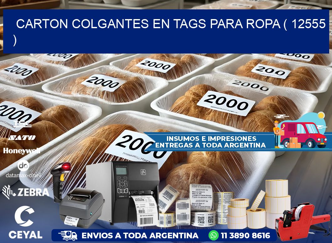 CARTON COLGANTES EN TAGS PARA ROPA ( 12555 )