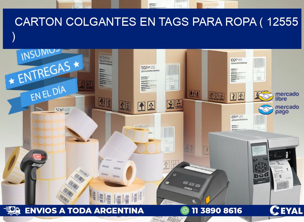 CARTON COLGANTES EN TAGS PARA ROPA ( 12555 )