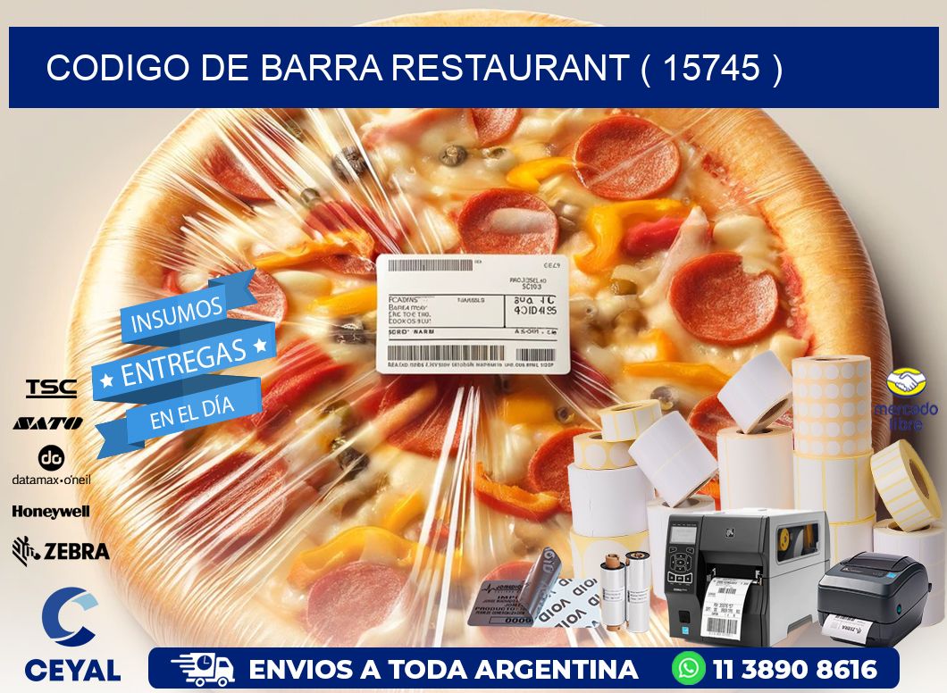 CODIGO DE BARRA RESTAURANT ( 15745 )