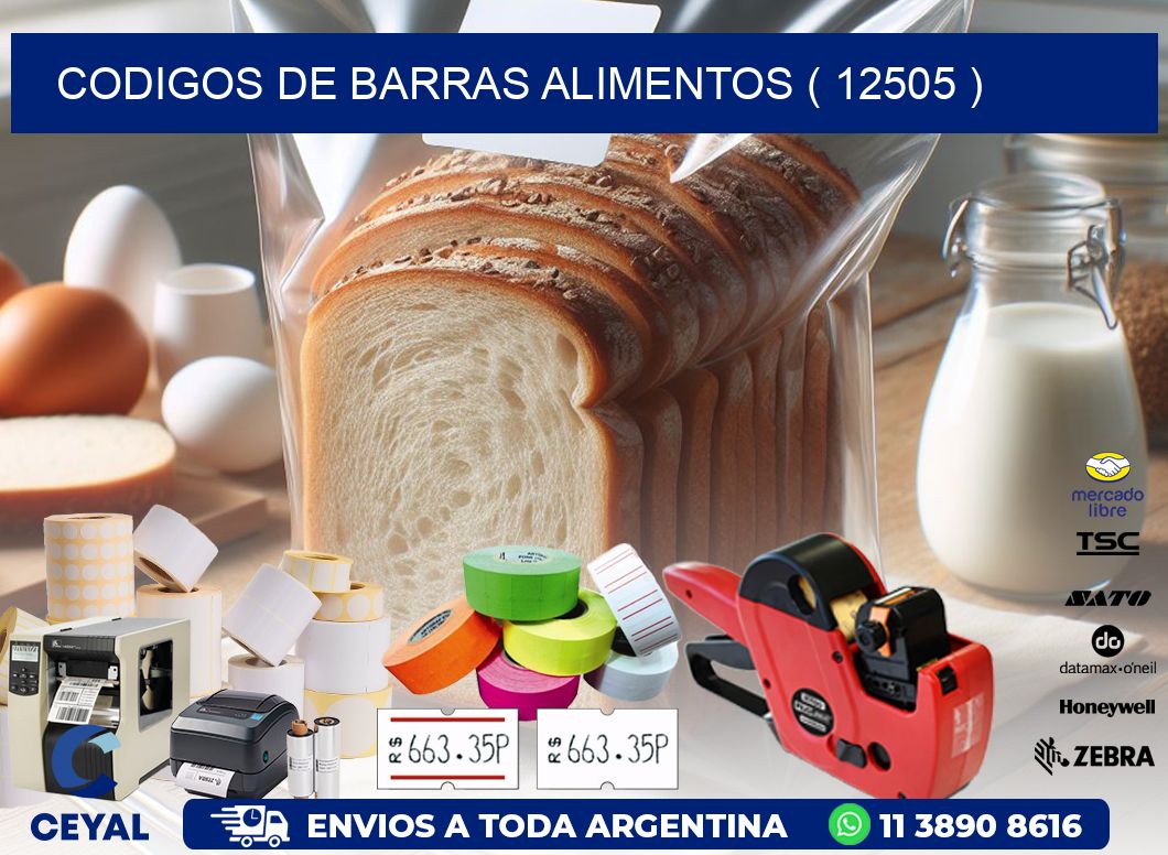 CODIGOS DE BARRAS ALIMENTOS ( 12505 )