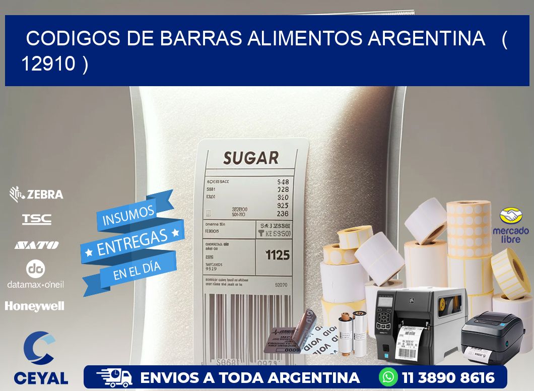 CODIGOS DE BARRAS ALIMENTOS ARGENTINA   ( 12910 )