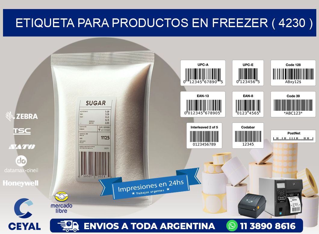 ETIQUETA PARA PRODUCTOS EN FREEZER ( 4230 )