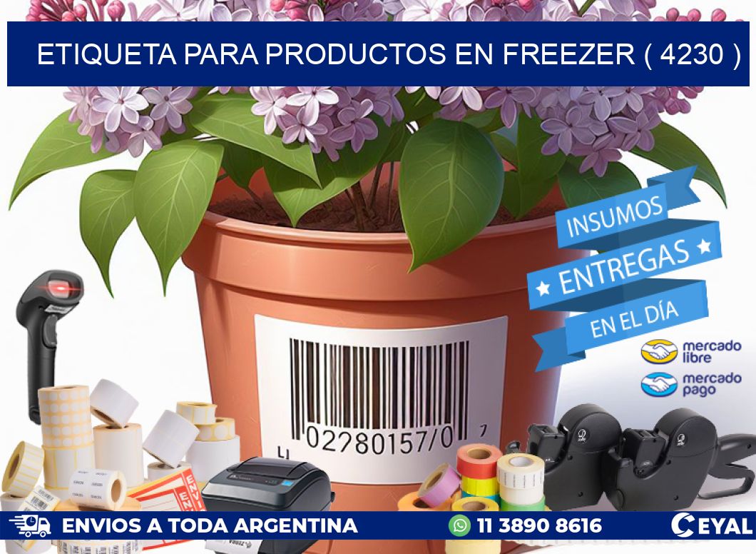 ETIQUETA PARA PRODUCTOS EN FREEZER ( 4230 )