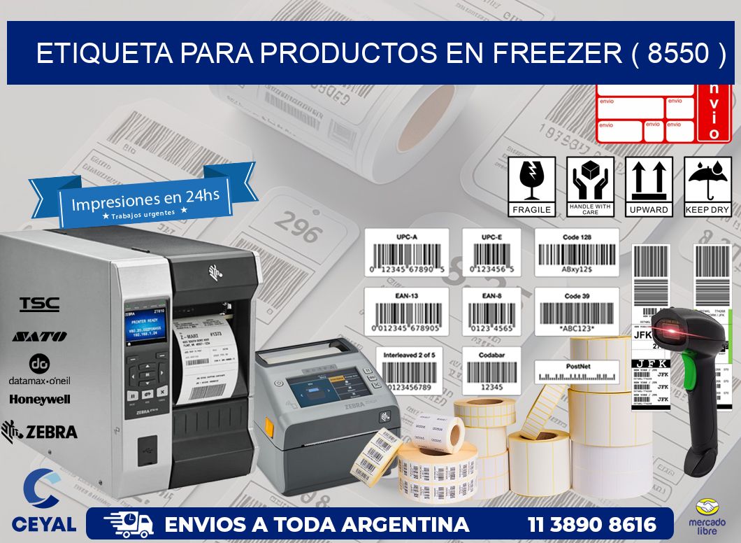 ETIQUETA PARA PRODUCTOS EN FREEZER ( 8550 )