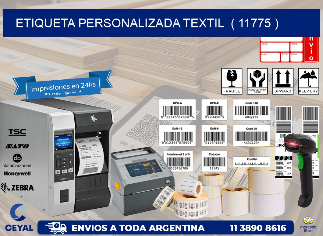 ETIQUETA PERSONALIZADA TEXTIL  ( 11775 )