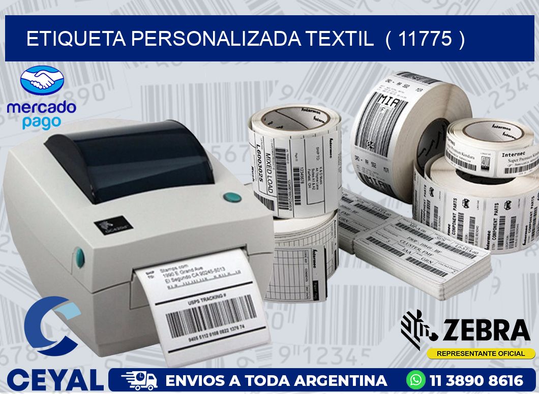 ETIQUETA PERSONALIZADA TEXTIL  ( 11775 )