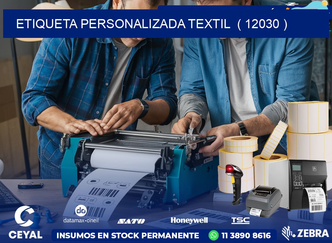 ETIQUETA PERSONALIZADA TEXTIL  ( 12030 )