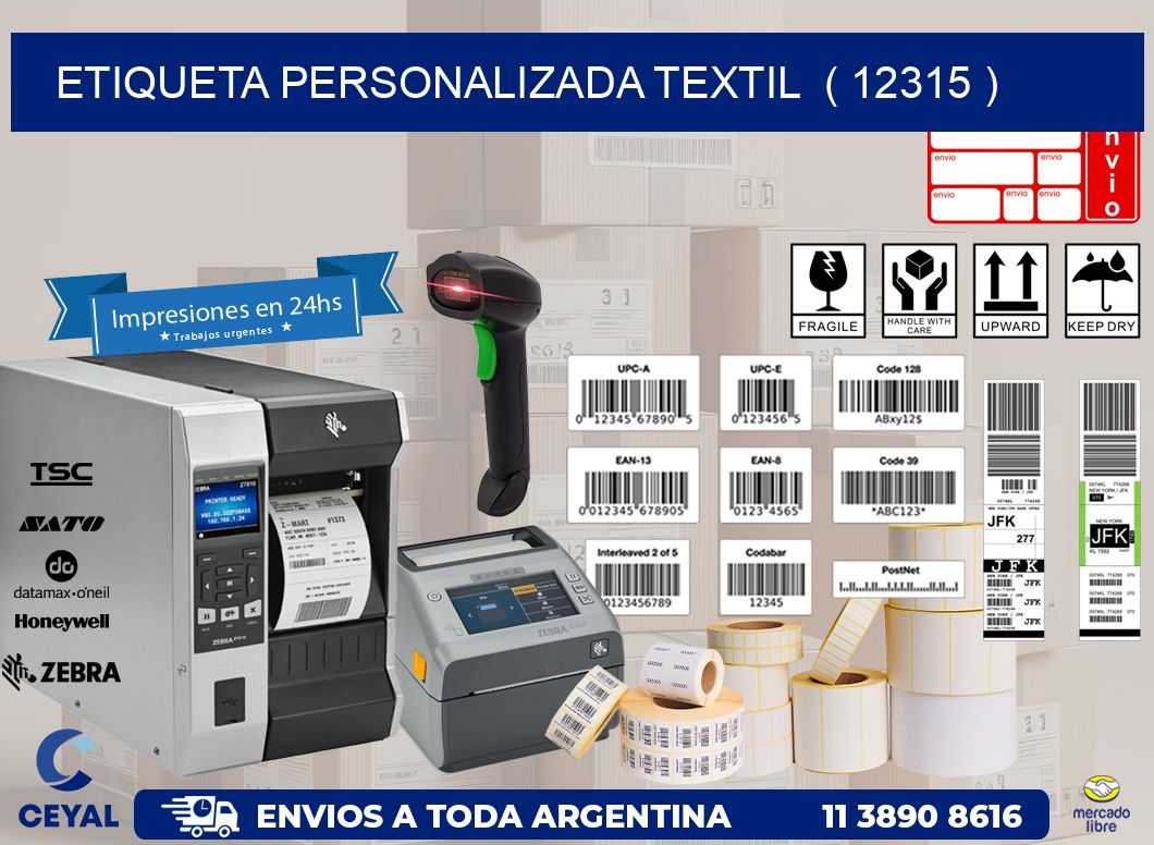 ETIQUETA PERSONALIZADA TEXTIL  ( 12315 )