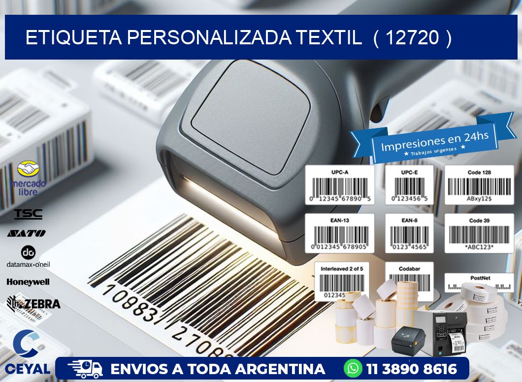 ETIQUETA PERSONALIZADA TEXTIL  ( 12720 )