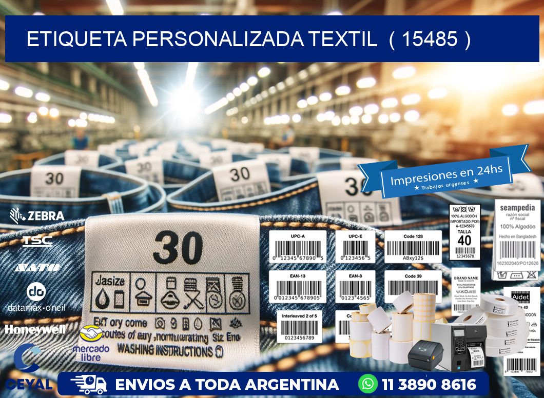 ETIQUETA PERSONALIZADA TEXTIL  ( 15485 )