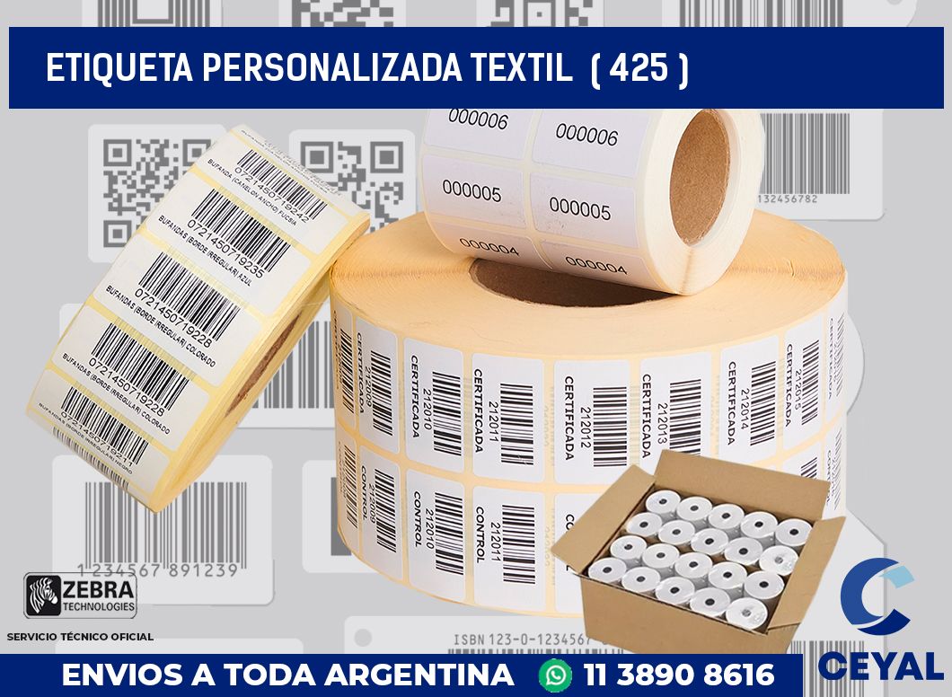 ETIQUETA PERSONALIZADA TEXTIL  ( 425 )