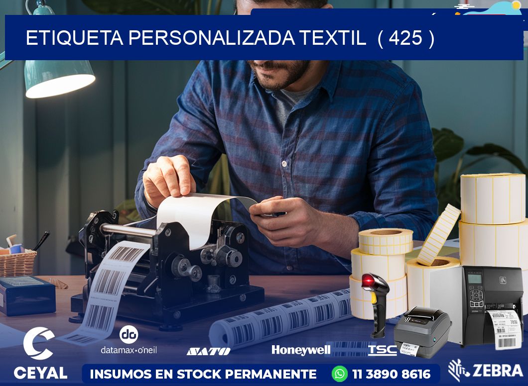 ETIQUETA PERSONALIZADA TEXTIL  ( 425 )