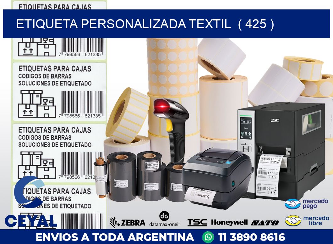 ETIQUETA PERSONALIZADA TEXTIL  ( 425 )