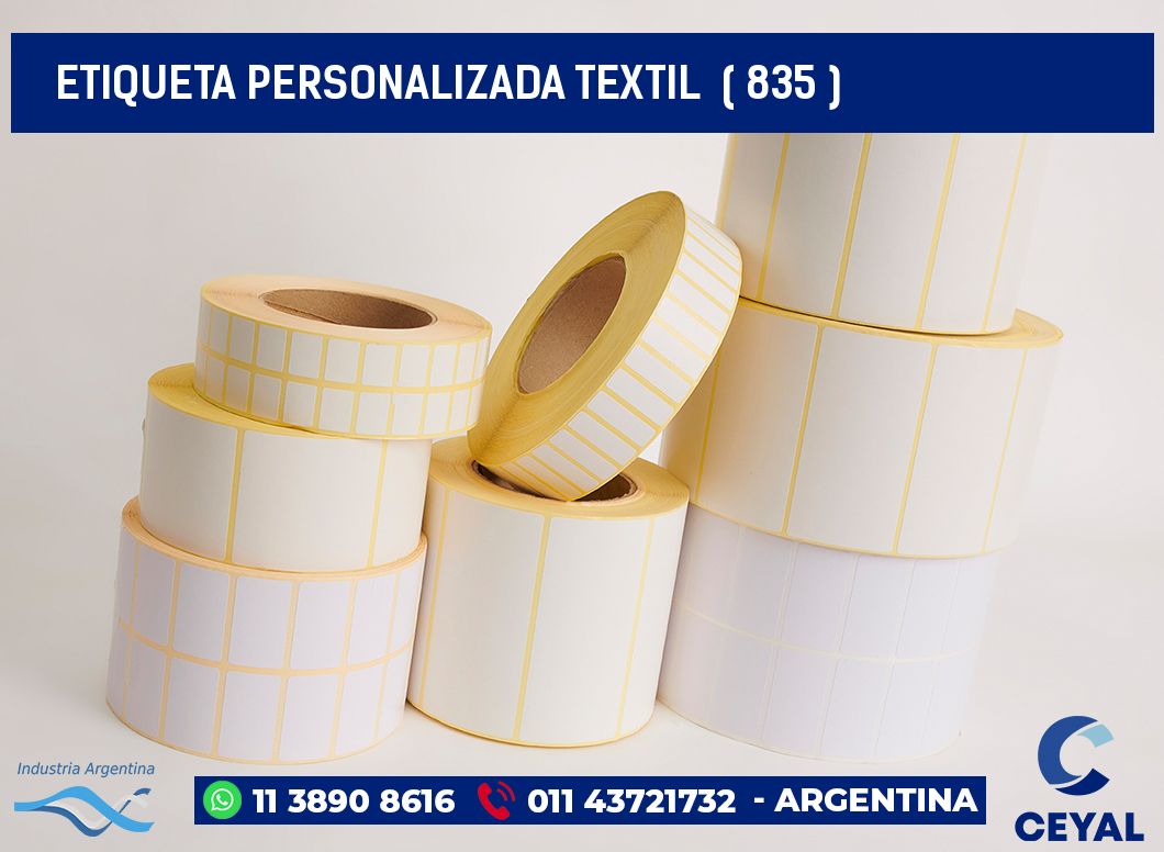 ETIQUETA PERSONALIZADA TEXTIL  ( 835 )