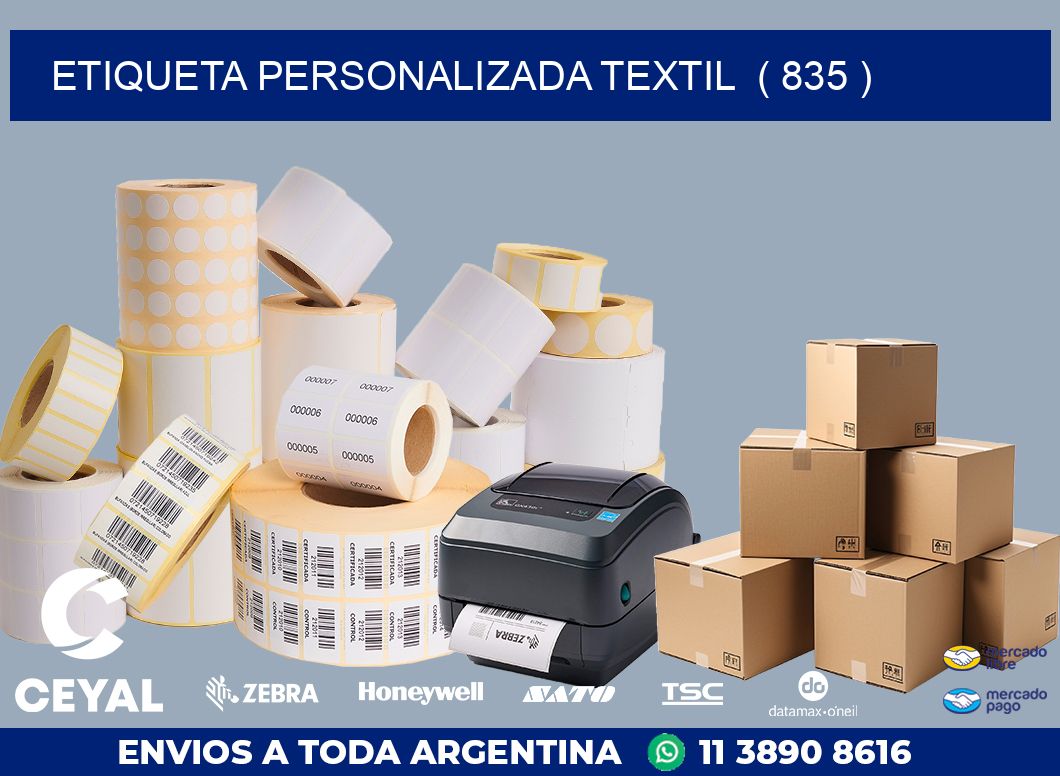 ETIQUETA PERSONALIZADA TEXTIL  ( 835 )