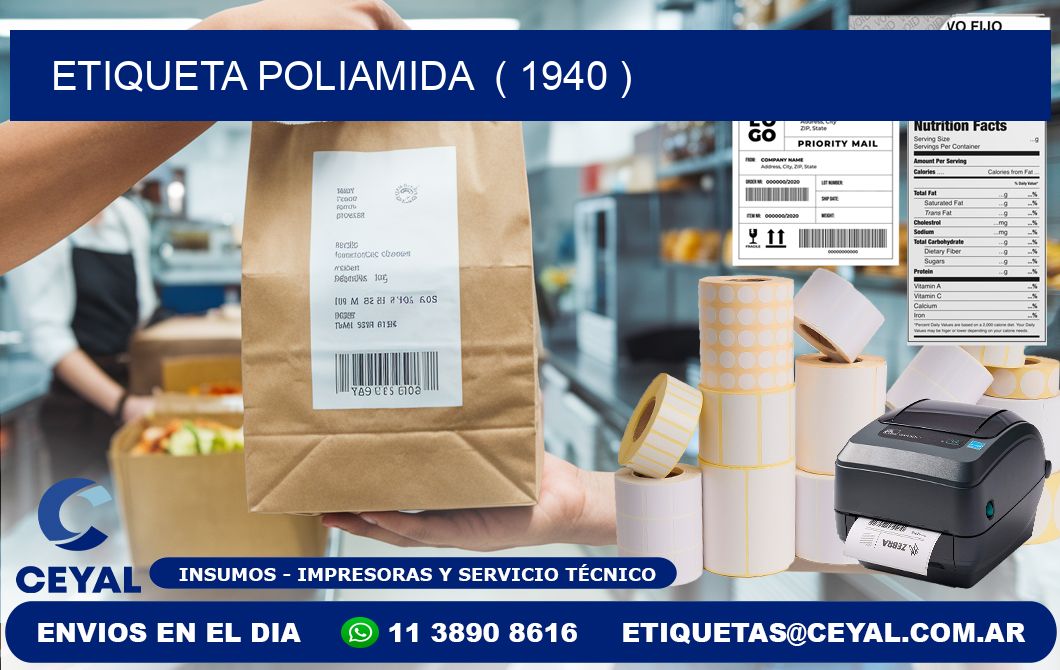 ETIQUETA POLIAMIDA  ( 1940 )