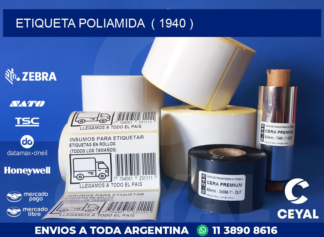 ETIQUETA POLIAMIDA  ( 1940 )