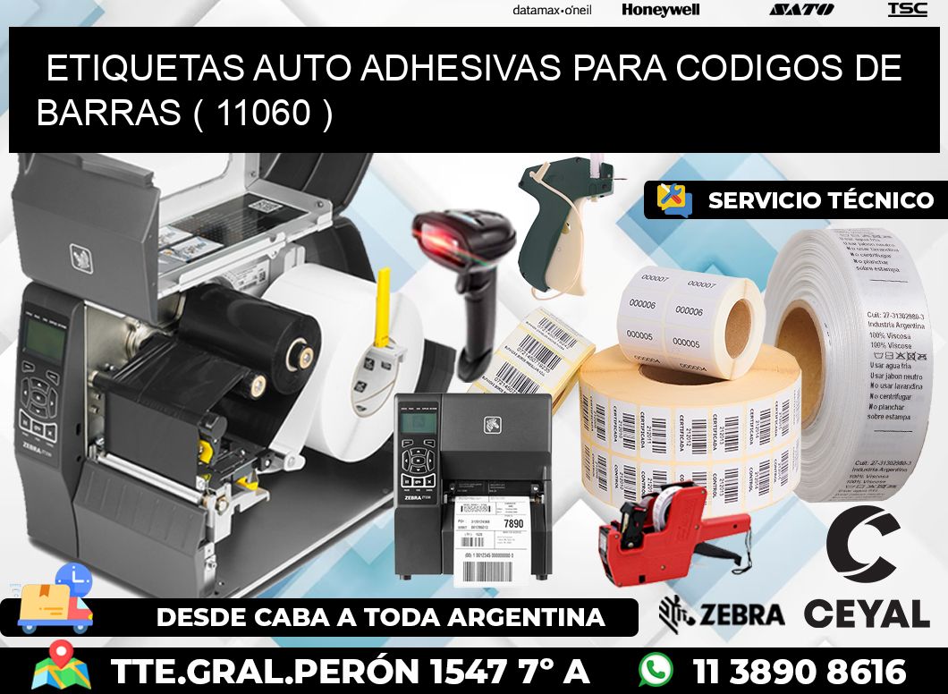 ETIQUETAS AUTO ADHESIVAS PARA CODIGOS DE BARRAS ( 11060 )