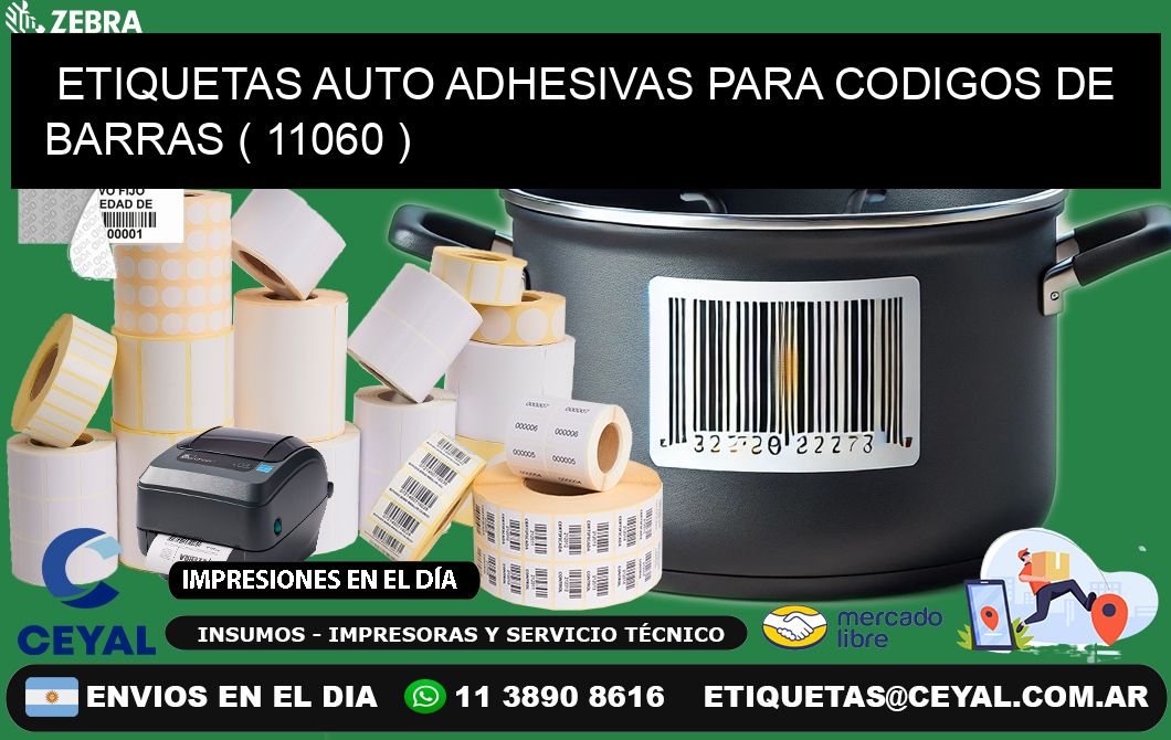 ETIQUETAS AUTO ADHESIVAS PARA CODIGOS DE BARRAS ( 11060 )