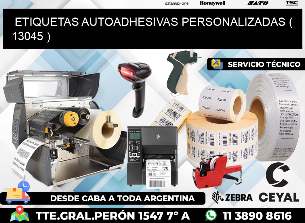 ETIQUETAS AUTOADHESIVAS PERSONALIZADAS ( 13045 )
