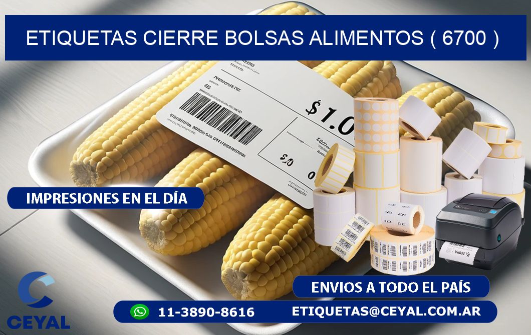 ETIQUETAS CIERRE BOLSAS ALIMENTOS ( 6700 )