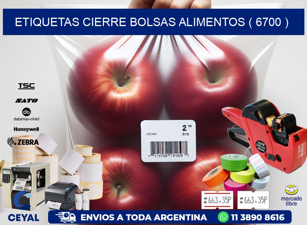 ETIQUETAS CIERRE BOLSAS ALIMENTOS ( 6700 )
