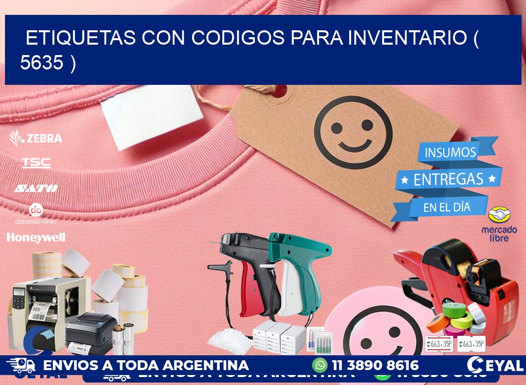 ETIQUETAS CON CODIGOS PARA INVENTARIO ( 5635 )