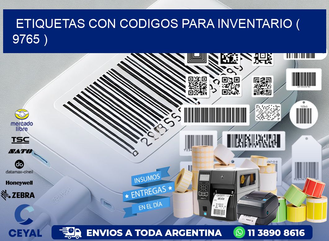 ETIQUETAS CON CODIGOS PARA INVENTARIO ( 9765 )
