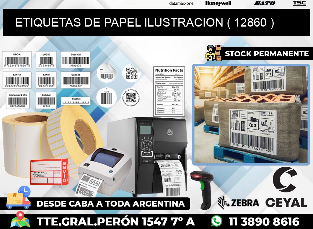 ETIQUETAS DE PAPEL ILUSTRACION ( 12860 )