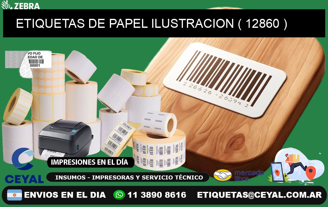 ETIQUETAS DE PAPEL ILUSTRACION ( 12860 )