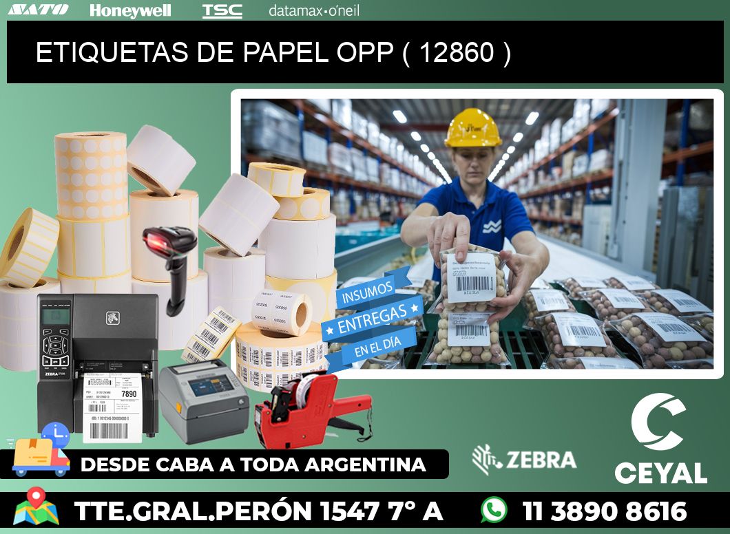 ETIQUETAS DE PAPEL OPP ( 12860 )