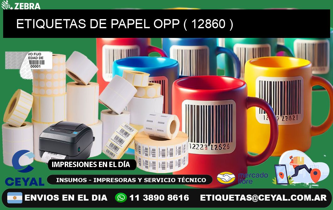 ETIQUETAS DE PAPEL OPP ( 12860 )